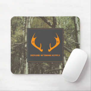 Tapis De Souris Camouflage Orange Deer Antlers Affaires Extérieur