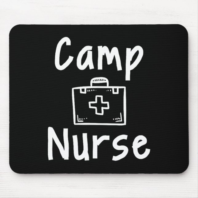 Tapis De Souris Camp Nurse First Aid Kit Silhouette Art  (Devant)