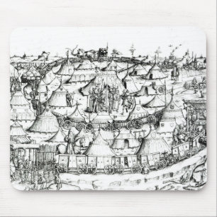 Tapis De Souris Campement militaire médiéval, d'un livre, pub. 18