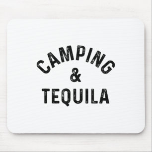 Tapis De Souris Camping & amp; Tequila Drôle Dire Slogan