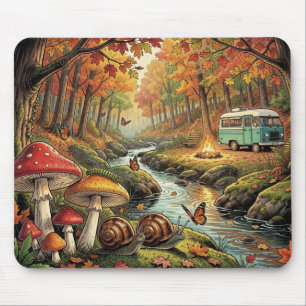 Tapis De Souris Camping Caractère Rétro Cottage Confortable