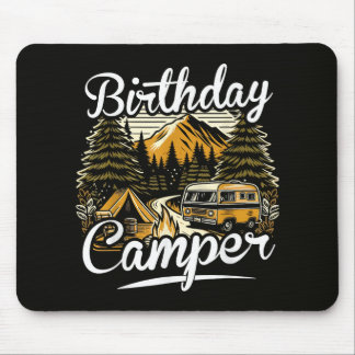 Tapis De Souris Camping de campeur d'anniversaire