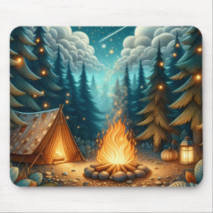 Tapis De Souris Camping en forêt