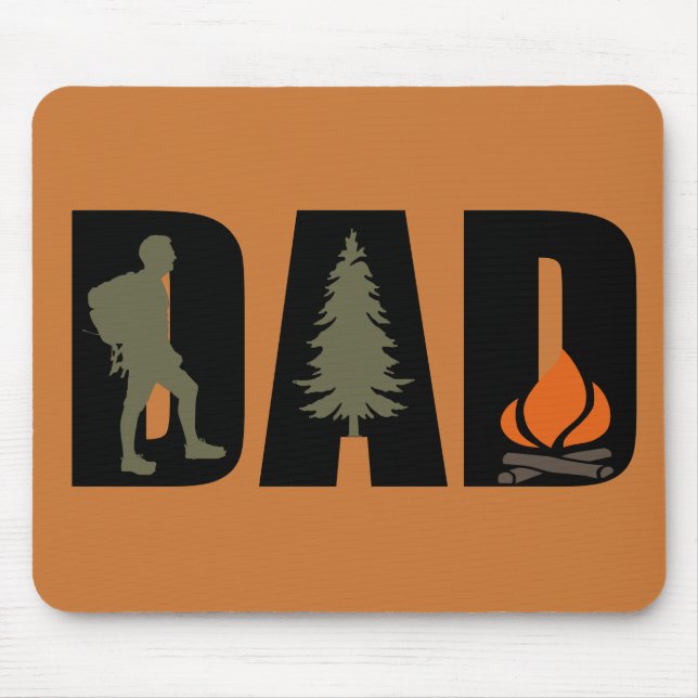 Tapis De Souris Camping extérieur papa heureux camper (Devant)