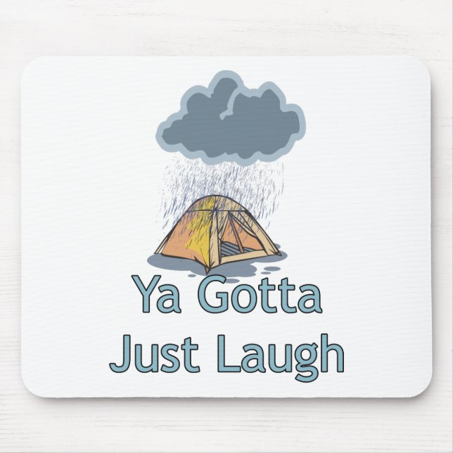 Tapis De Souris Camping sous la pluie (Devant)