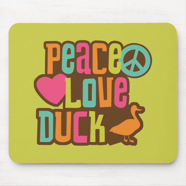 Tapis De Souris Canard d'amour de paix (Devant)