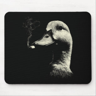 Tapis De Souris Canard drôle fumant une cigarette Mème Vintage 90s