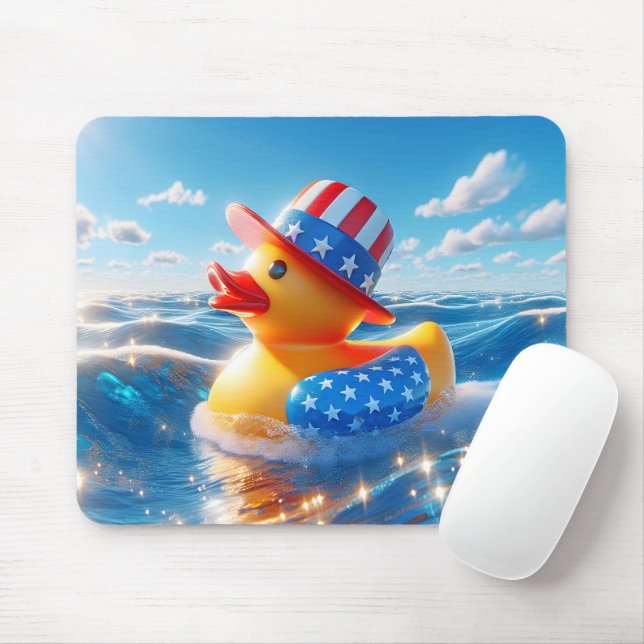 Tapis De Souris Canard en caoutchouc jaune américain (Avec souris)