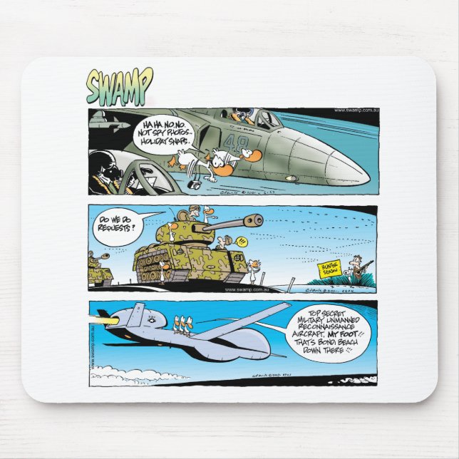 Tapis De Souris Canards de marais salissant avec les militaires (Devant)