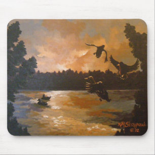 Tapis De Souris Canards S'Installant Dans Une Plaquette Souris