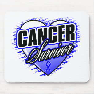 Tapis De Souris Cancer du côlon survivant du Ruban cardiaque
