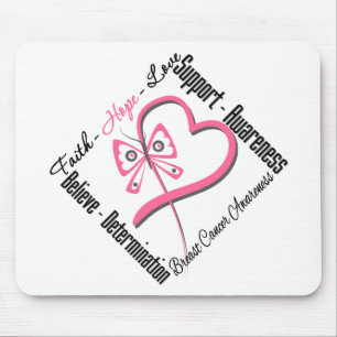Tapis De Souris Cancer du sein foi Espoir amour