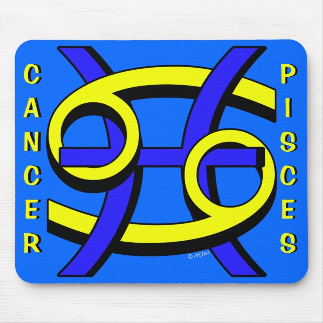 Tapis De Souris Cancer et Poissons PAR (Devant)