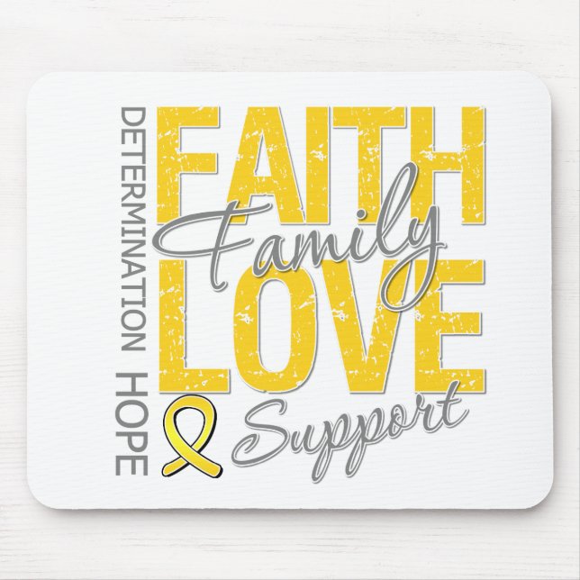 Tapis De Souris Cancer Inspirant Slogan Collage Cancer de l'enfanc (Devant)
