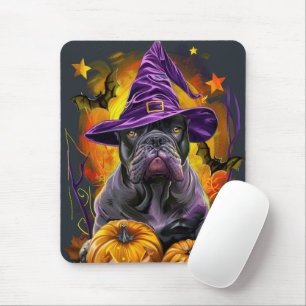 Tapis De Souris Cane Corso Chien Fantomatique Halloween Sorcière e