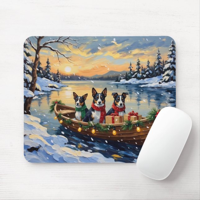 Tapis De Souris Cane Corso Christmas Boat Holiday (Avec souris)