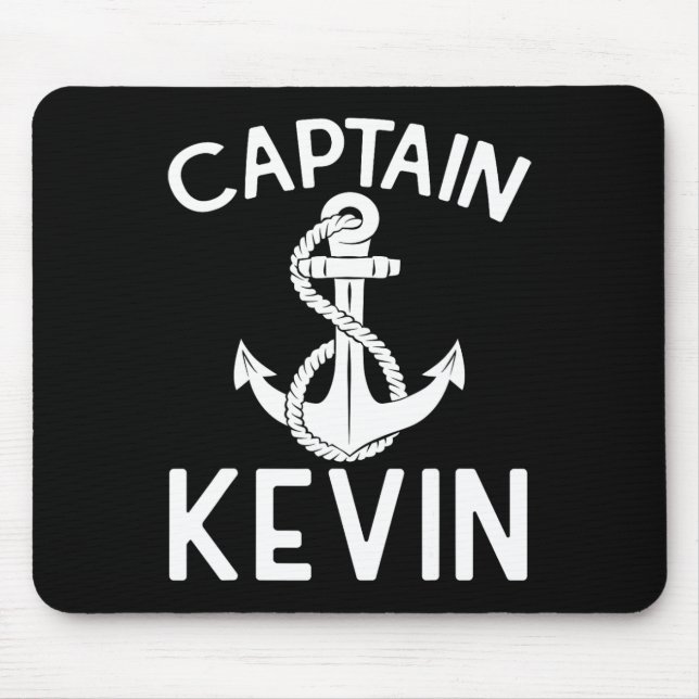 Tapis De Souris Capitaine Kevin Bateau Ancre Bateau Bateau de plai (Devant)