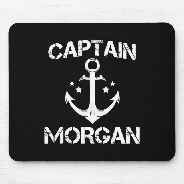 Tapis De Souris Capitaine Morgan Funny Anniversaire Nom de famille (Devant)