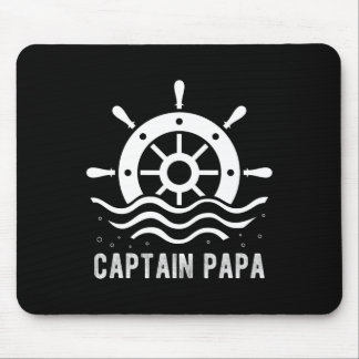 Tapis De Souris Capitaine Papa Bateau Fête des Pères Ponton Capita