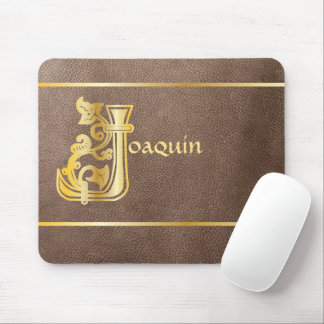 Tapis De Souris Capitale décorative botanique médiévale J