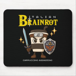 Tapis De Souris Cappuccino Ino Cerveau Italien Rétro Art De Jeu