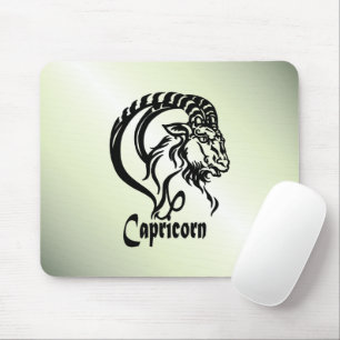 Tapis De Souris Capricorne Chèvre de mer Zodiac vert