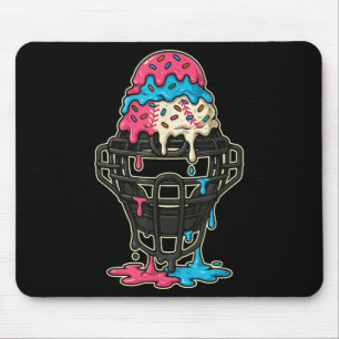 Tapis De Souris Capteur de baseball Masque glace Cream Driam Garço