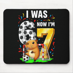 Tapis De Souris Capybara Football Anniversaire J'avais 6 ans Maint