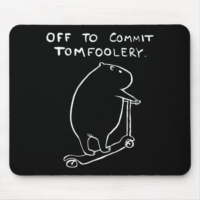 Tapis De Souris Capybara Off To Commit Tomfoolery  (Devant)