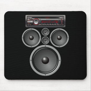 TAPIS DE SOURIS CAR STEREO SPEAKERS SYSTÈME AUDIO HALLOWEEN COSTUM