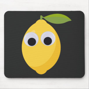 Tapis De Souris Caractère citron mignon avec yeux googly