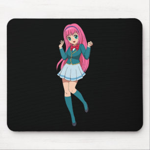 Tapis De Souris Caractère de dessin animé japonais Anime Girl Cute