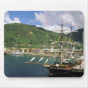 Tapis De Souris Caraïbes, Sainte-Lucie, Soufrière. Bateaux à