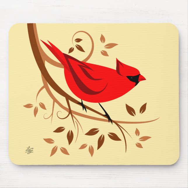 Tapis De Souris Cardinal rouge (Devant)
