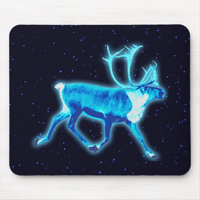Tapis De Souris Caribou bleu (rennes) (Devant)
