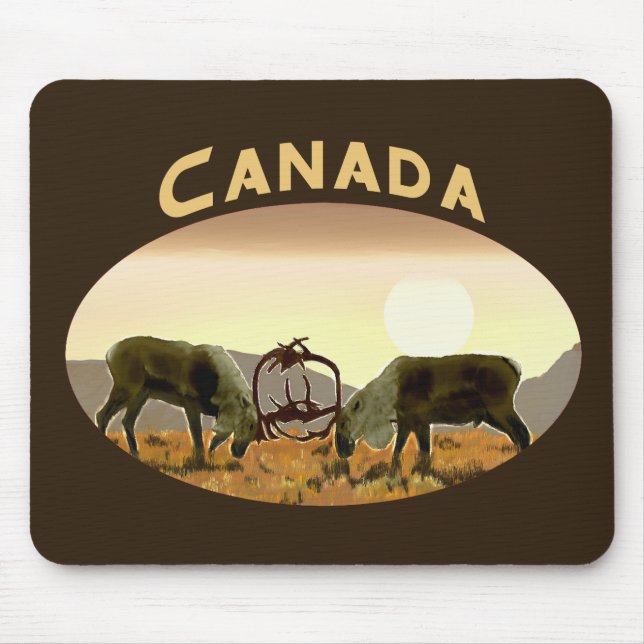 Tapis De Souris Caribou Duel - Canada (Devant)