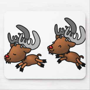 Tapis De Souris Caribou Reindeer Cerfs Animaux Sauvages Joyeux Jum