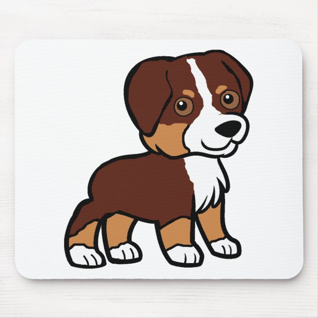 Tapis De Souris caricature de aussie red tri (Devant)