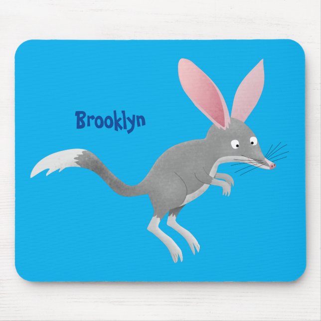Tapis De Souris Caricature de bilby australien très heureuse (Devant)