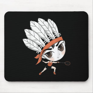 Tapis De Souris Caricature de Birdie Manga de Cute Chibi Badminton