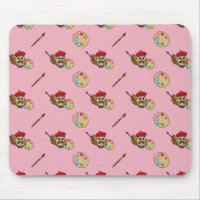 Caricature de Chouette Peintre Cute
