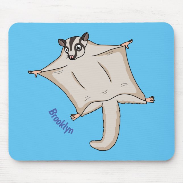 Tapis De Souris Caricature de planeur de sucre volant mignon (Devant)
