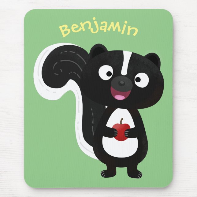 Tapis De Souris Caricature de skunk jote happy (Devant)