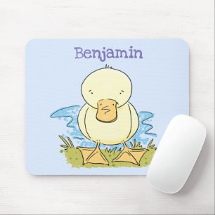 Tapis De Souris Caricature jaune mignon pour canard bébé