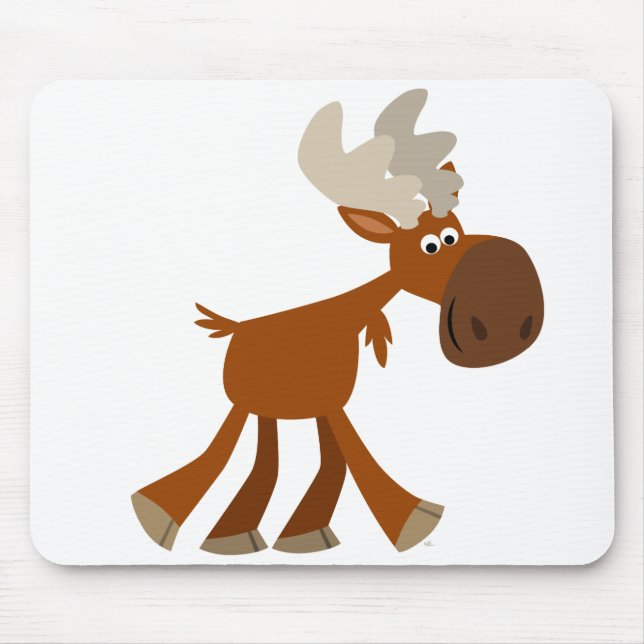 Tapis De Souris Caricature Jolie Moose Mousepad (Devant)