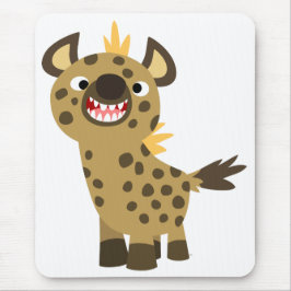 Tapis De Souris Caricature mignonne et souriante Hyena Mousepad