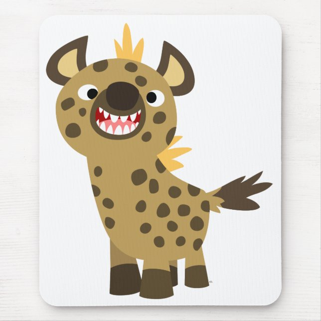 Tapis De Souris Caricature mignonne et souriante Hyena Mousepad (Devant)