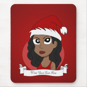 Tapis De Souris Caricature pour fille de Noël