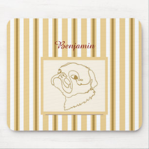 Tapis De Souris Carlin en style : Votre message personnalisé ici!