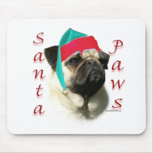 Tapis De Souris Carlin (fawn) Père Noël Paws